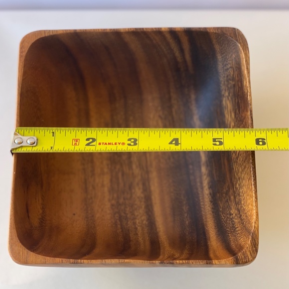 Pacific Merchants Acaciawood Square Snack Bowl - Picture 3 of 5